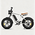 White-M20 Motorcycle-styled Electric Bike