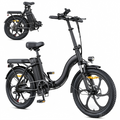 Negro-Bicicleta eléctrica plegable MilePort 1