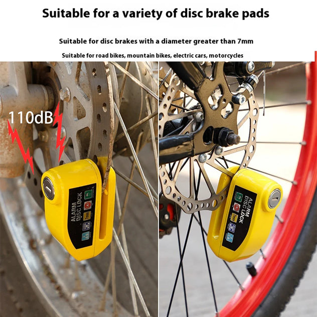 Iock de frein à disque d'alarme de vélo électrique